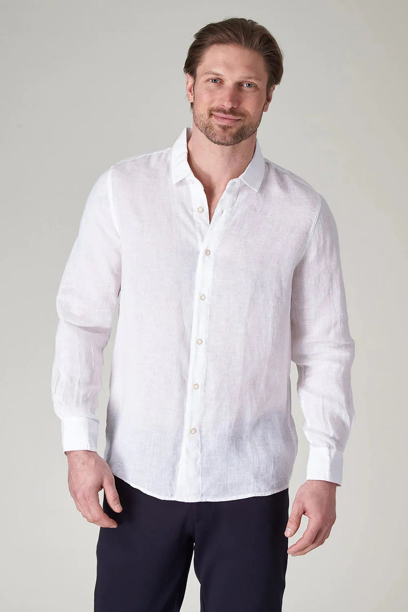Raffi The Brayden Long Sleeve Linen Shirt QP12800