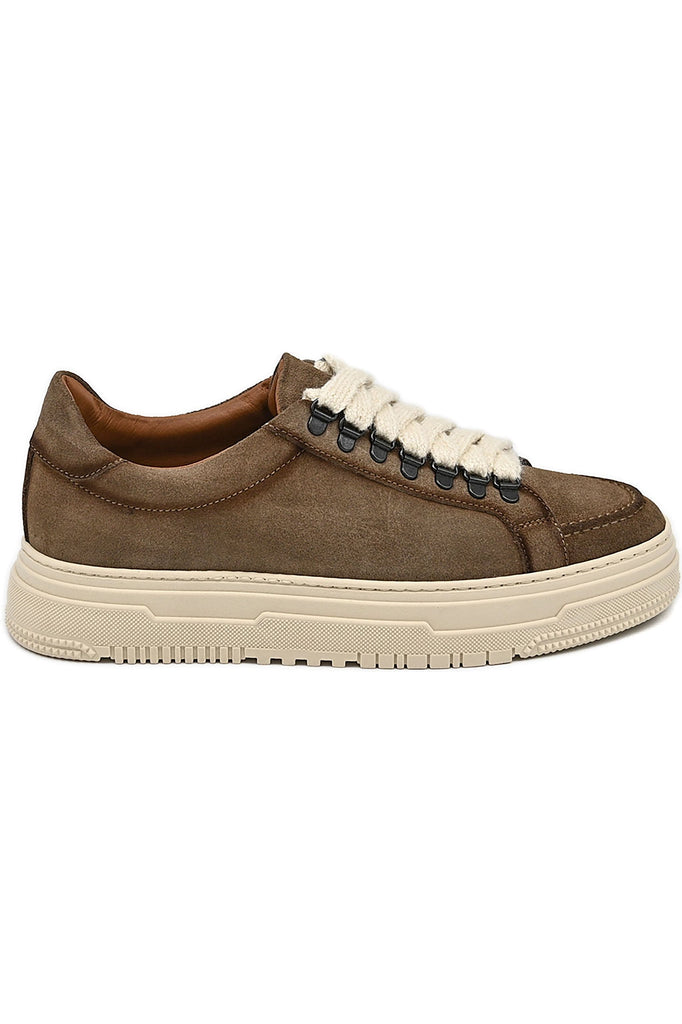 Emiliano Baccarini Men's Emiliano Lace Up Suede Sneaker S011+PAFF | Taupe