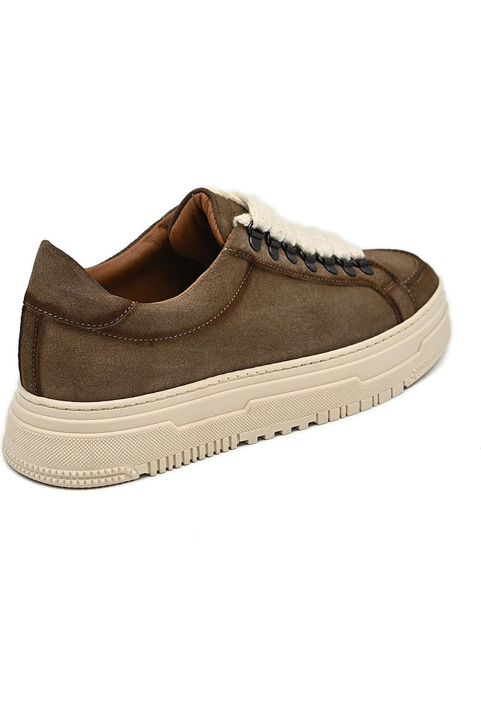 Emiliano Baccarini Men's Emiliano Lace Up Suede Sneaker S011+PAFF | Taupe