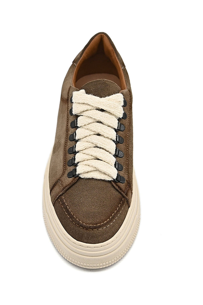 Emiliano Baccarini Men's Emiliano Lace Up Suede Sneaker S011+PAFF | Taupe