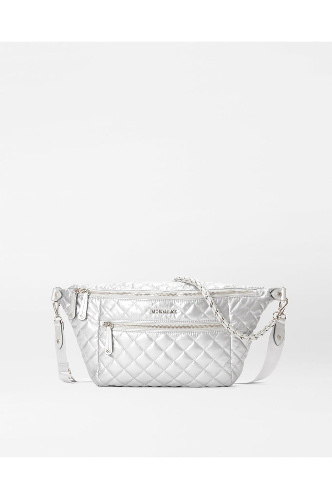 MZ Wallace Crosby Crossbody Sling Bag 1267C2096 | Matte Silver