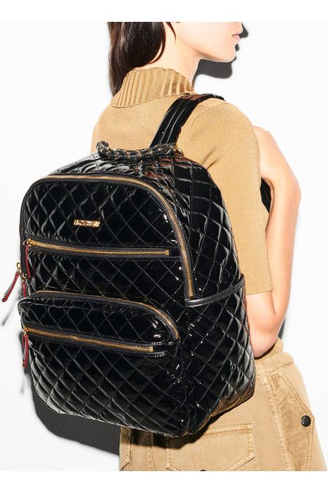 MZ Wallace Crosby Backpack 1375C0434 | Black Lacquer