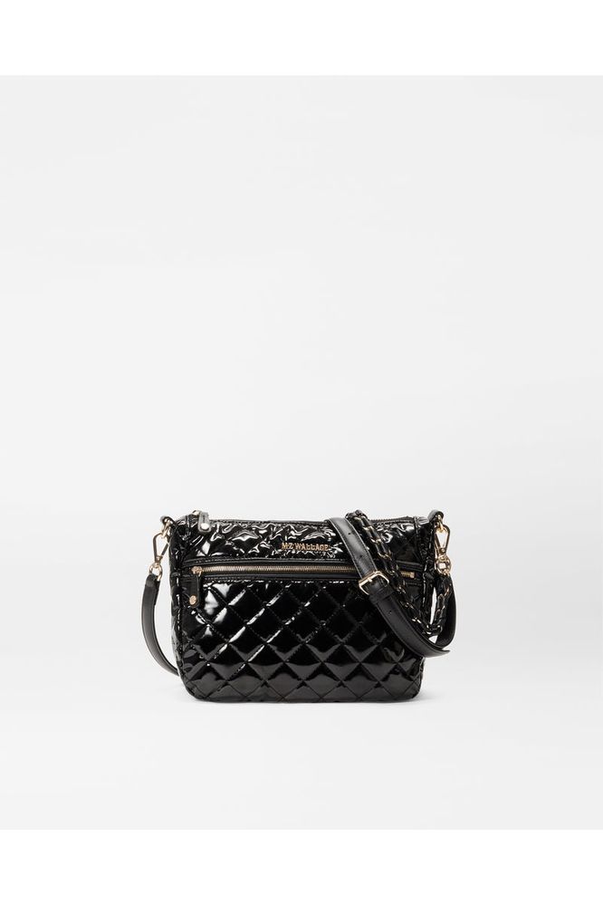 MZ Wallace Crosby Ella Crossbody 1597C0434 | Black Lacquer