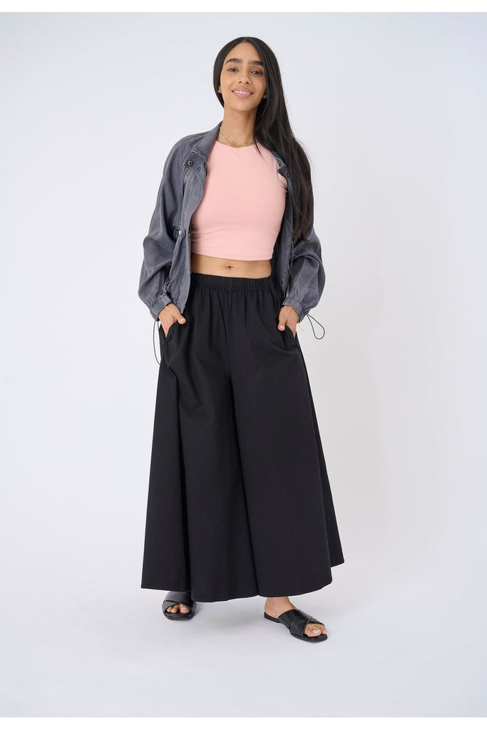 Marrakech Bora Stretch Poplin Super Wide Leg Pants RR 70674 | Black