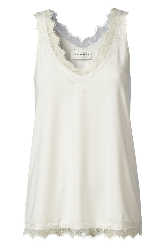 Rosemunde Billie Tank Top With Elegant Lace 4220 | 037 Ivory