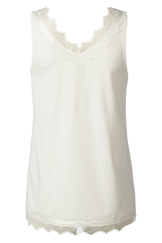 Rosemunde Billie Tank Top With Elegant Lace 4220 | 037 Ivory