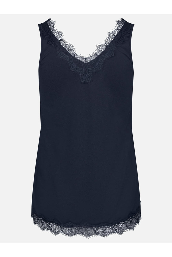 Rosemunde Billie Tank Top With Elegant Lace 4220 | 192 Dark Blue