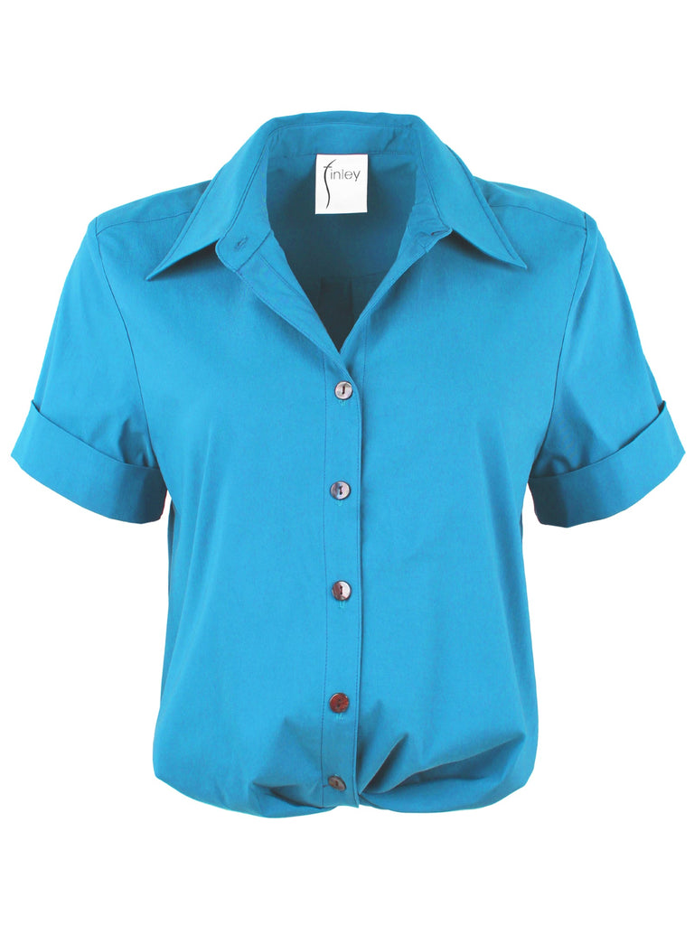 Finley Shirts Alli Super Stretch Shirt 3699114S  | Turquoise