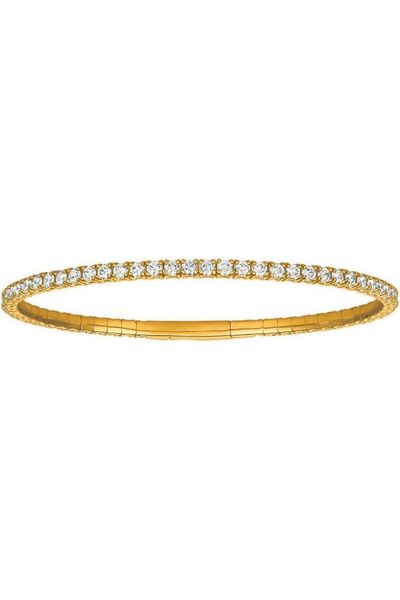 FC Creations Bracelet 14K Gold Diamond Flexible Bangle | Yellow Gold 2.0 CTW