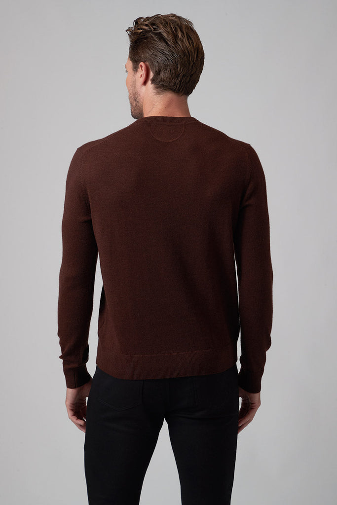 Raffi The Bronson Extra Fine Merino Wool V-Neck HWC19391 | Cognac