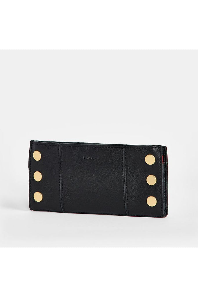 Hammitt 110 North Bifold 4584| Black/Brushed Gold Red Zip