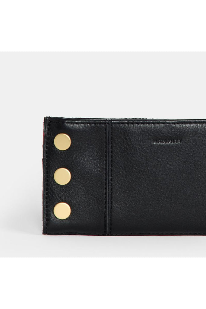 Hammitt 110 North Bifold 4584| Black/Brushed Gold Red Zip