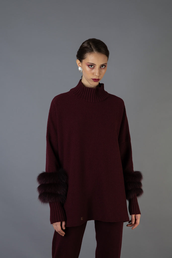 Bruno Carlo Cashmere Blend Sweater M2115 | Burgundy