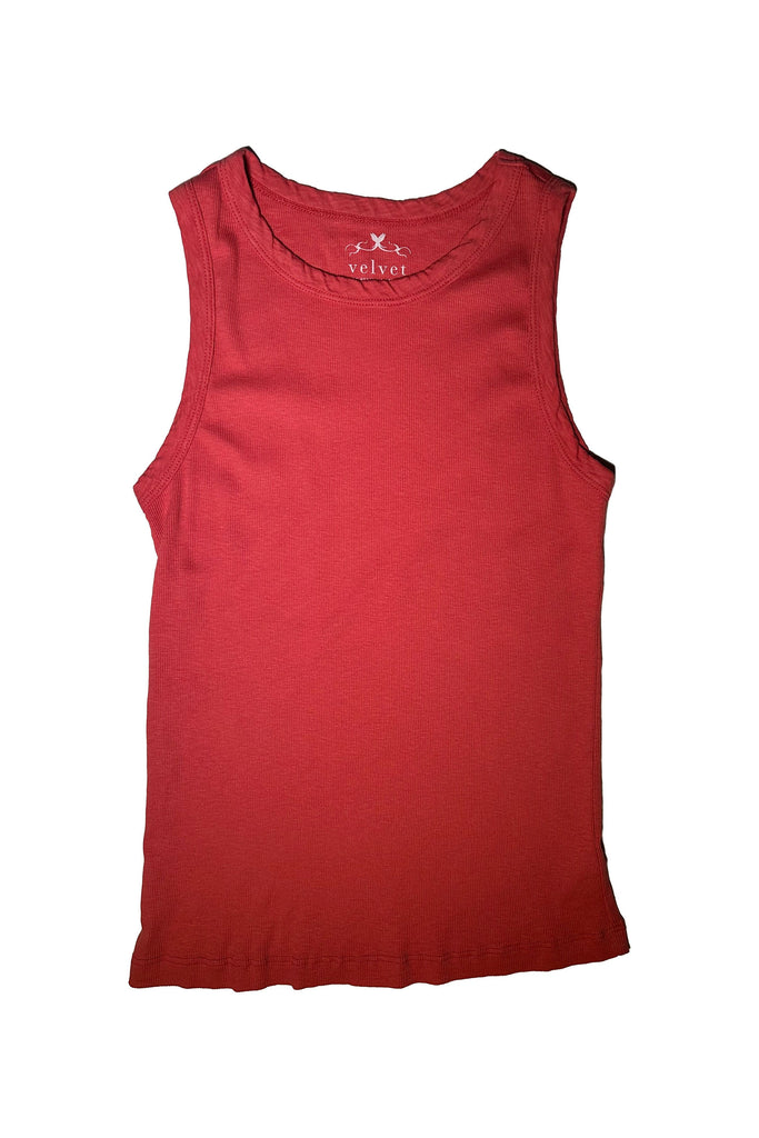 Velvet by Graham & Spencer Maxie Cotton Slub Ribbed Tank | Firefly