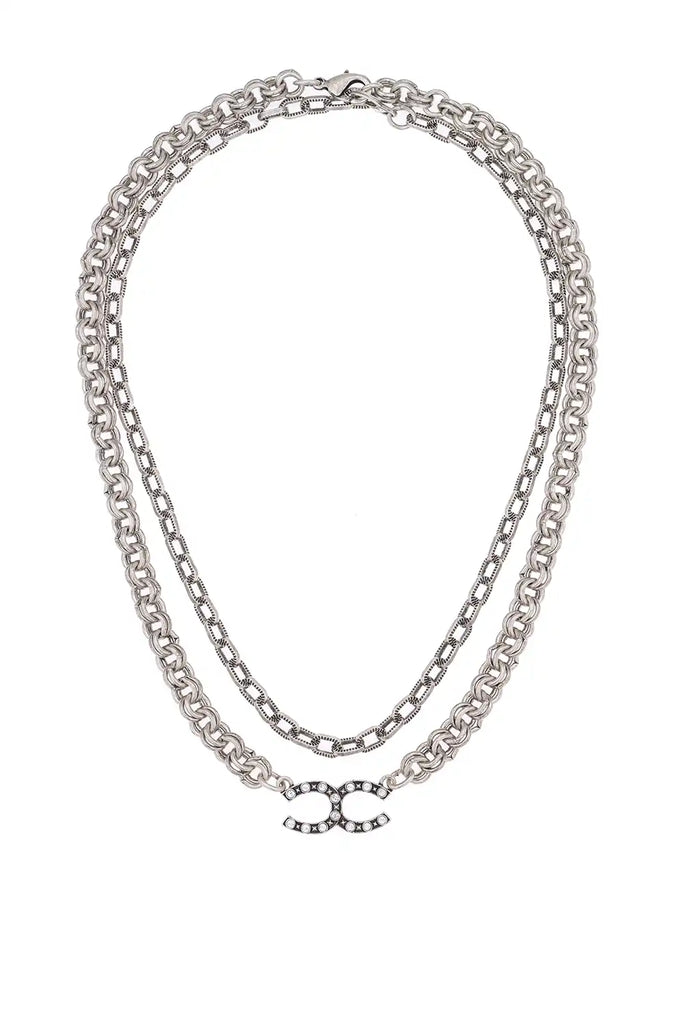 French Kande Necklace | The Avriel Necklace MS2354-Z-S | Silver