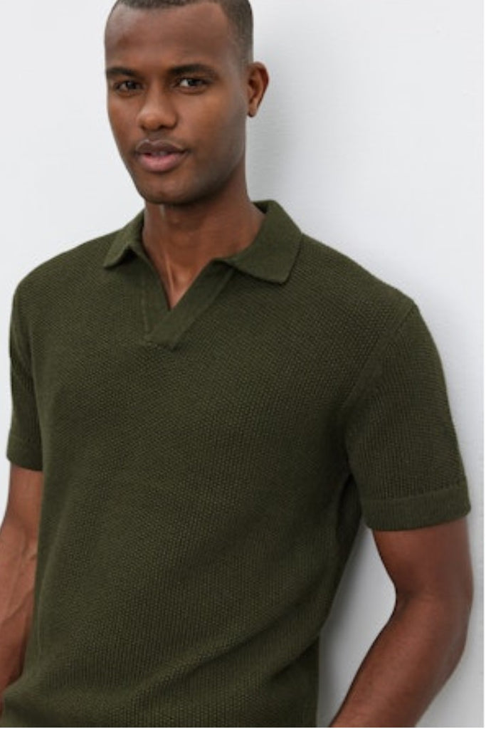 Velvet by Graham & Spencer Men's Nikla Short Sleeve Polo | Olive