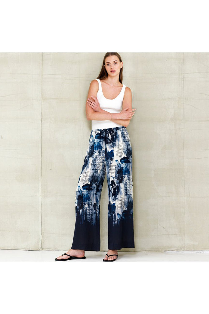 go by Go Silk Go Pump Up The Volume Wide Leg Pants P431-GBDD | Gameboard Dye