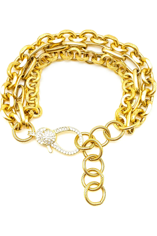 Loni Paul Gold 3 Strand Bracelet 804 | Gold