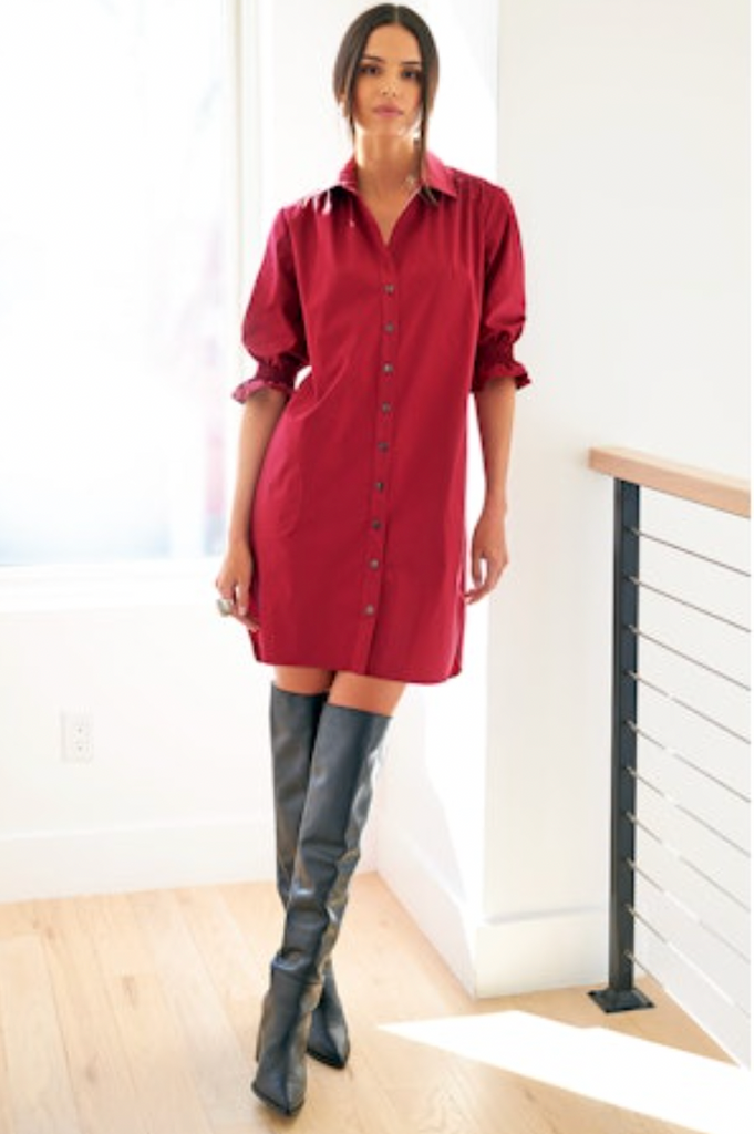 Finley Shirts Miller Weathercloth Dress 3312074W | Red