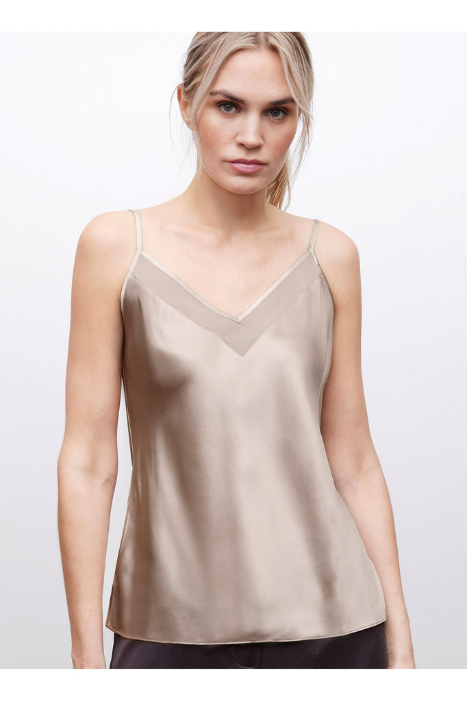 go by Go Silk Go Take a Peak Camisole Top T1739 | Champagne