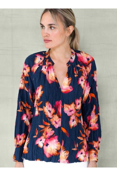 Go Silk Go Peasent deals Printed 100% Silk Blouse - Size Small