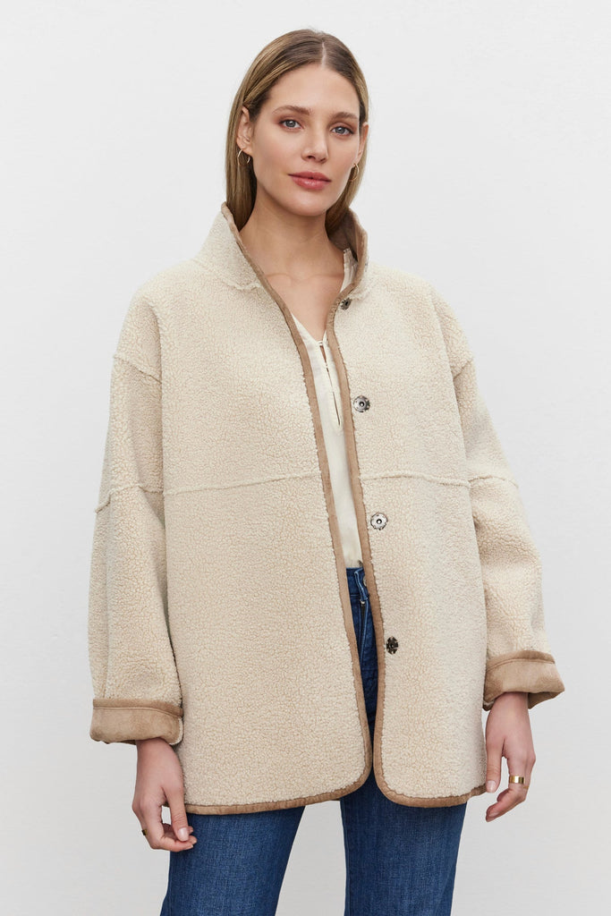 Velvet by Graham & Spencer Albany Luxe Sherpa Jacket | Sand