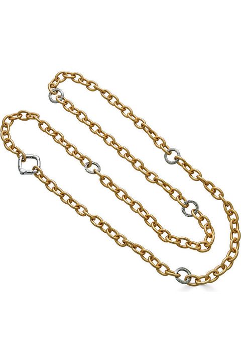 Loni Paul Matte Gold Chain with Silver Accents Accents Necklace 701 | Gold