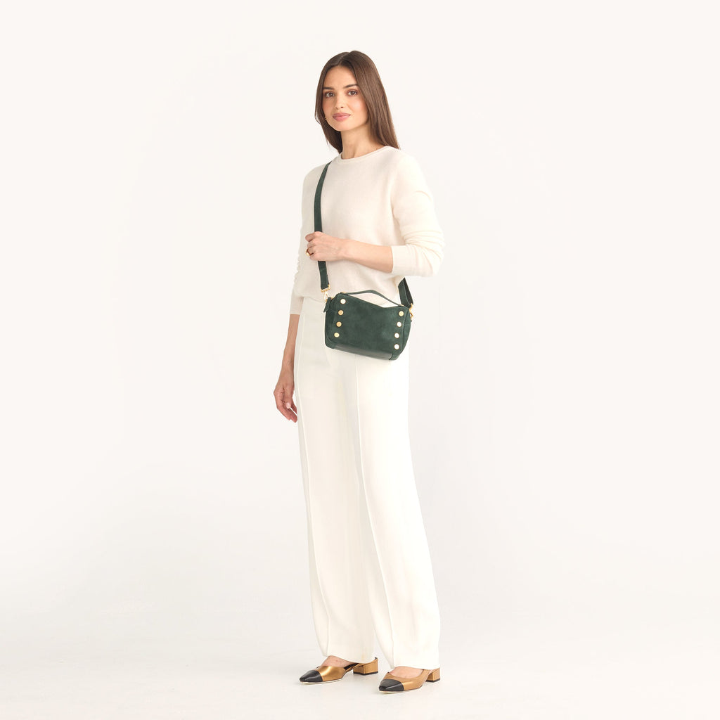 Hammitt Evan Small Crossbody Bag 17164 | Green Room Suede