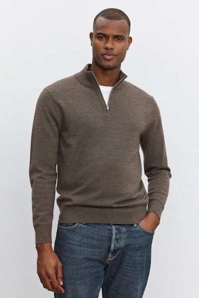 Velvet by Graham & Spencer Men's Fletcher Quarter-Zip | Acorn