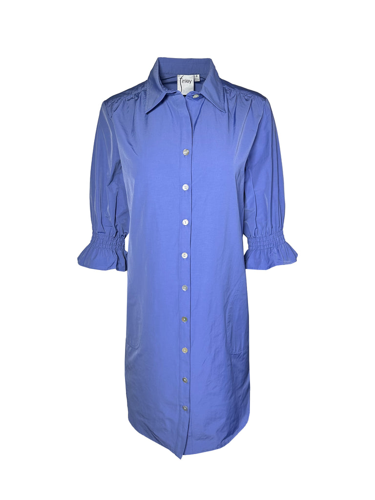 Finley Shirts Miller Techy Taffetta Dress 3312015T | Periwinkle