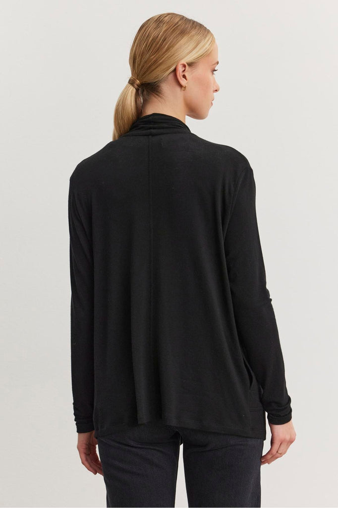 Velvet by Graham & Spencer Hermela 06 Tencel Knit Cardigan | Black