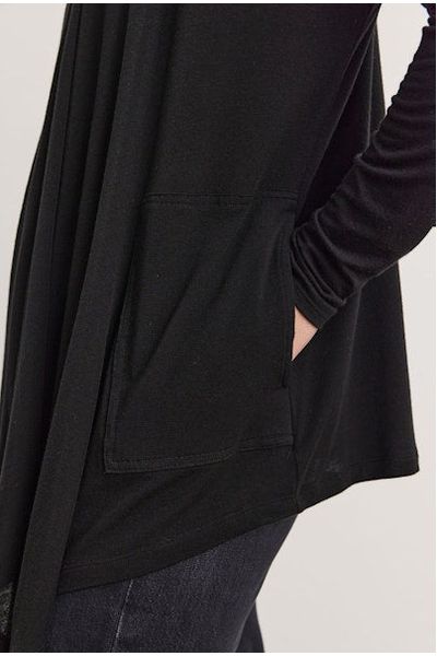 Velvet by Graham & Spencer Hermela 06 Tencel Knit Cardigan | Black