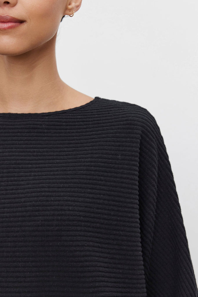 Velvet by Graham & Spencer Desiree Ribbed Top | Black