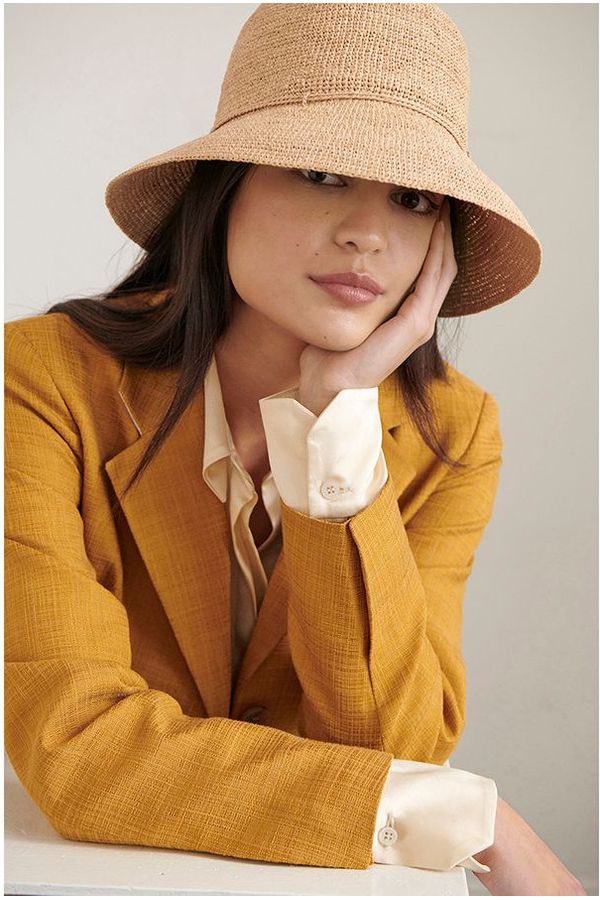 Helen Kaminski Provence 8 Raffia Crochet Hat | Nougat | Rollable Packable Hat