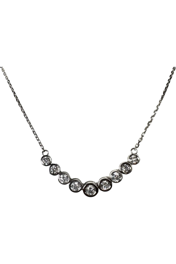 FC Creations Necklace 14K Bezel Set Diamond Bar 18" Necklace | 1.50 CTW