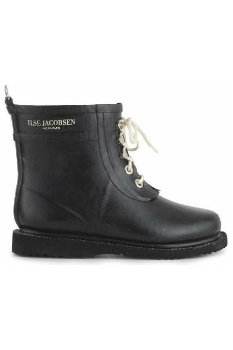 Ilse Jacobsen Hornbæk Rub 02 Rubber Lace Up Ankle Rain Boot | Black ...