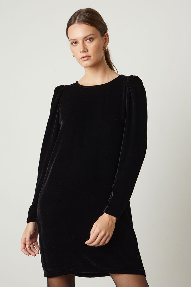 VELVET by Graham & Spencer Women's Embellished Mini Dress Medium Black 